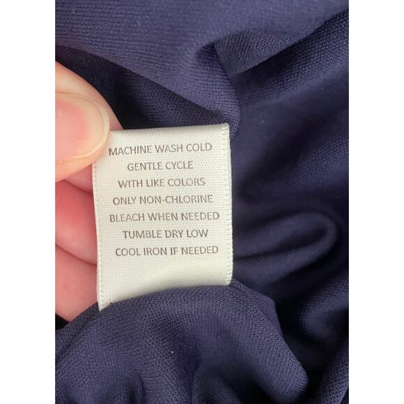 Love, Fire Romper Womens Large Floral Embroidered Stretch Navy Blue Pockets - Picture 7 of 10